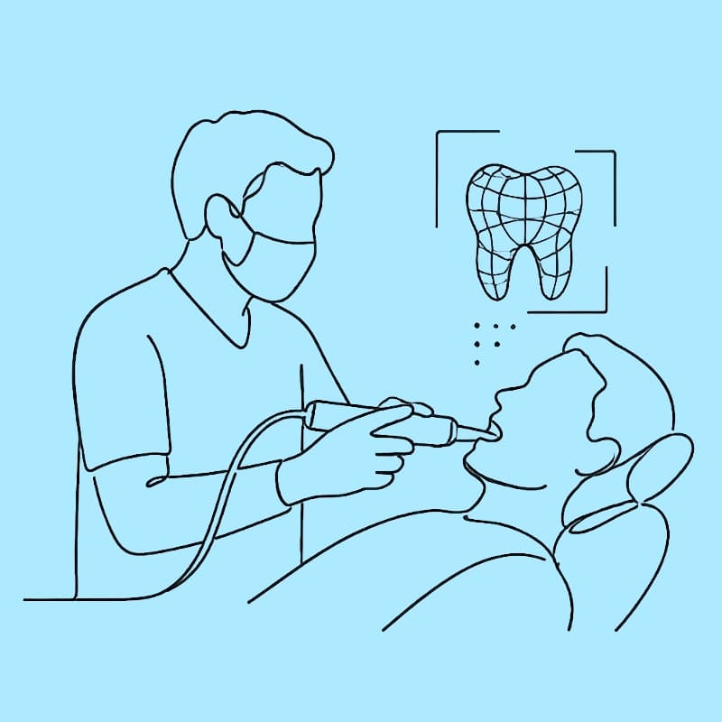 Escáner intraoral en uso