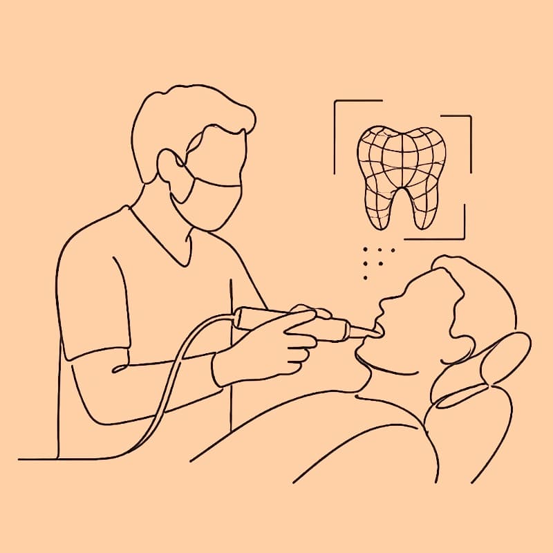 Escáner intraoral 3D en uso